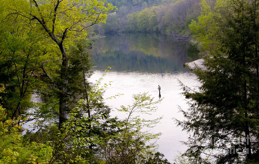Trout Fishing in New England Photograph by Ted Guhl
