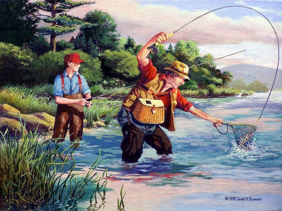 Trout Fishing Success by James R Fleming