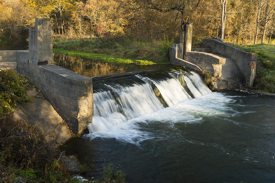 Fall Photograph - Trout Run Creek Dam 1 by John Brueske