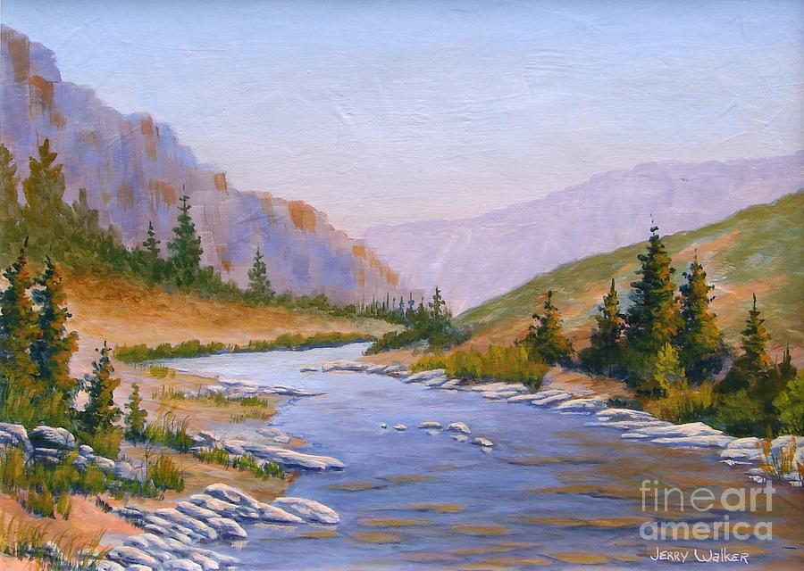 Trout Stream Painting by Jerry Walker