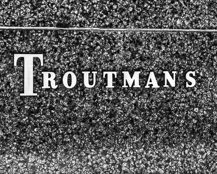 Troutmans Sign Photograph by Coby Cooper