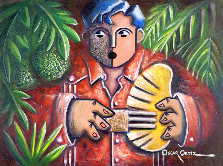 Trovador de la pana Painting by Oscar Ortiz