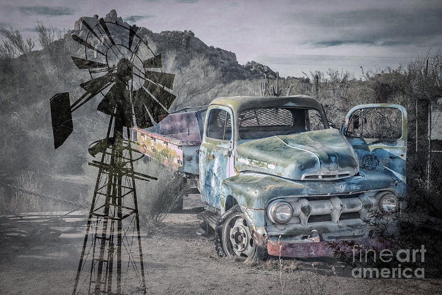 Truck at Greasewood Flat Photograph by Marianne Jensen