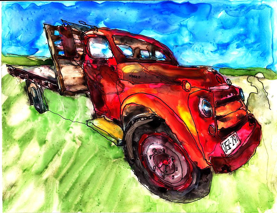 Distorted Truck Painting by George Galaich