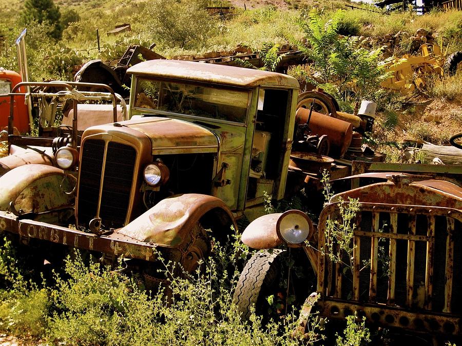 Truck Graveyard in Arizona Photograph by Kate Purdy