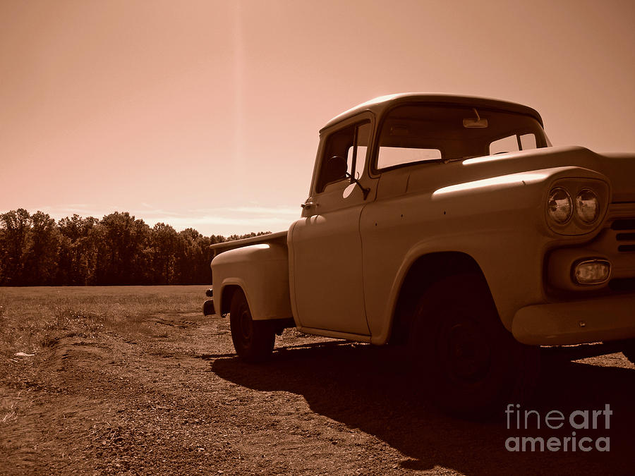 Truck in Field Photograph by Michael Romano - Fine Art America