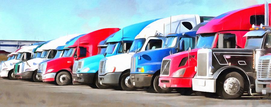 Truck Stop Painting by L Wright - Fine Art America