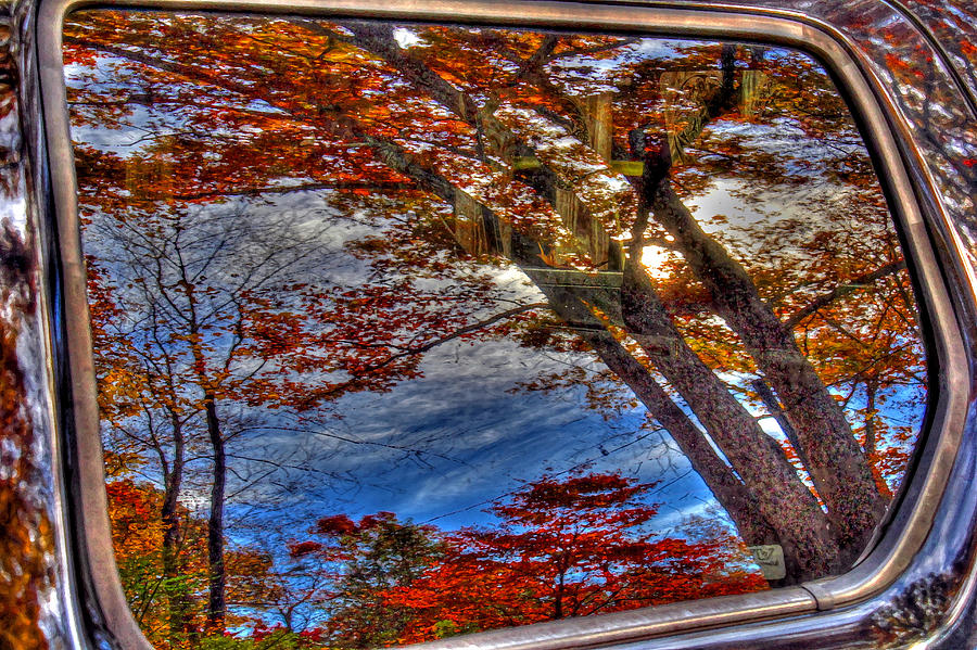 Truck window reflection 02DB Photograph by Andy Lawless