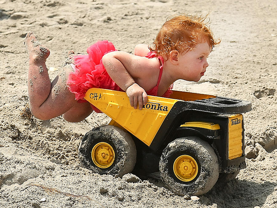 Beach Child Photograph - Truckdriver by Frank Costello