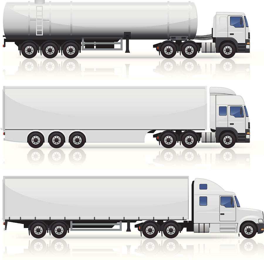 Trucks & Trailers Icons Drawing by youngID