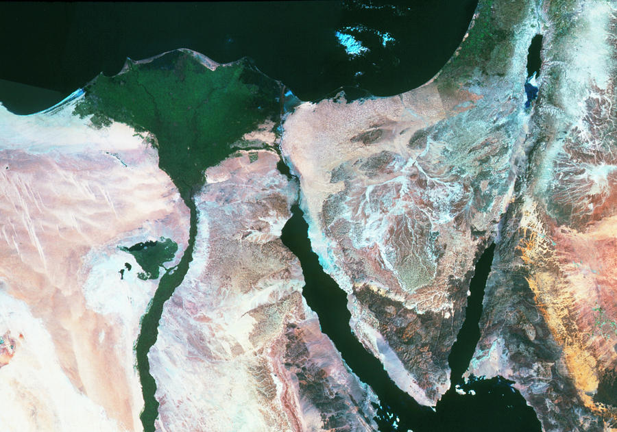 True-colour Satellite Image Of The Nile Delta Photograph by Mda Information Systems/science Photo Library