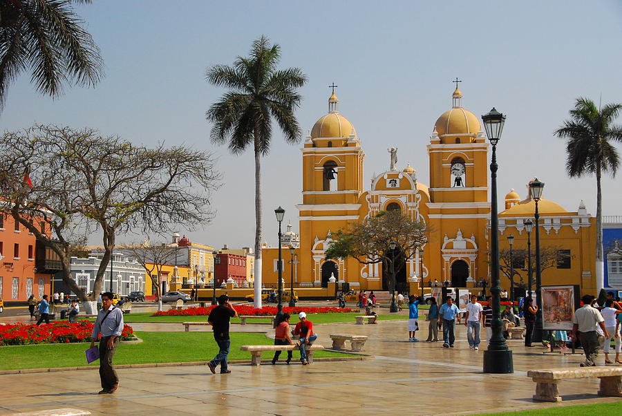Trujillo Peru Plaza Photograph by Cascade Colors