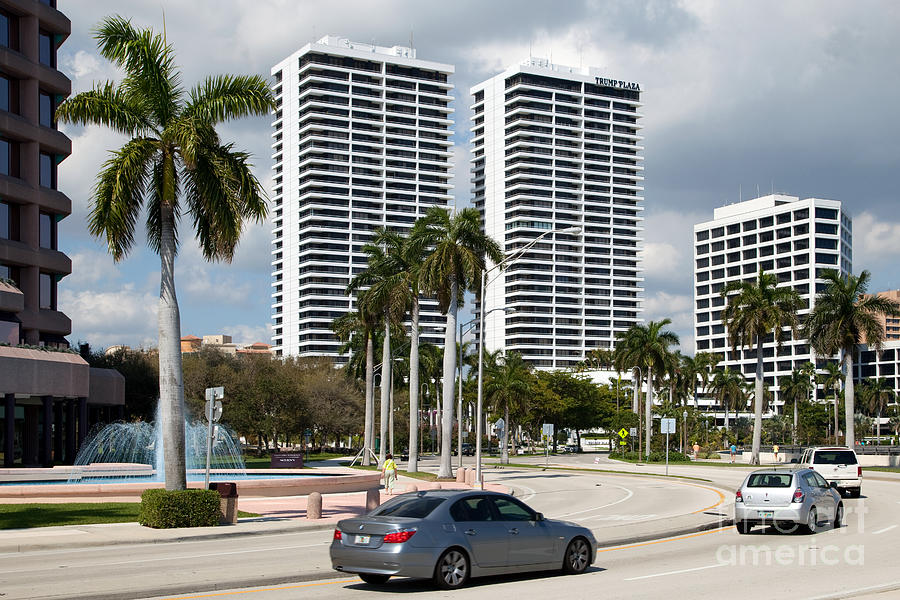 City Photograph - Trump Plaza in Downtown West Palm Beach Skyline by Bill Cobb