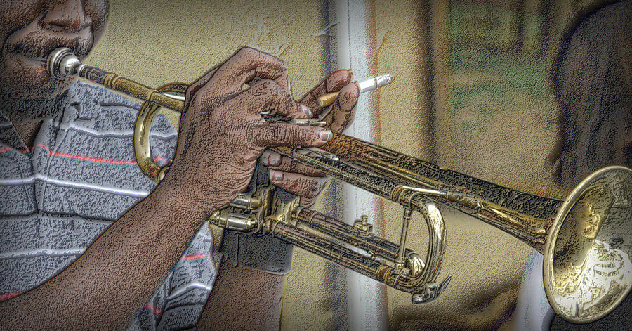 Trumpet Man Photograph by Nadalyn Larsen