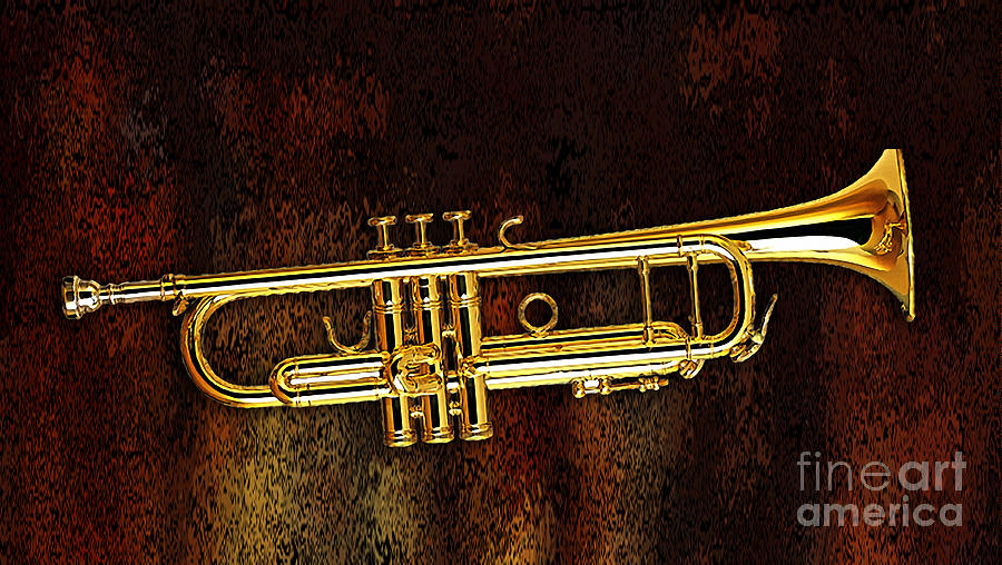 Trumpet Mixed Media by Marvin Blaine