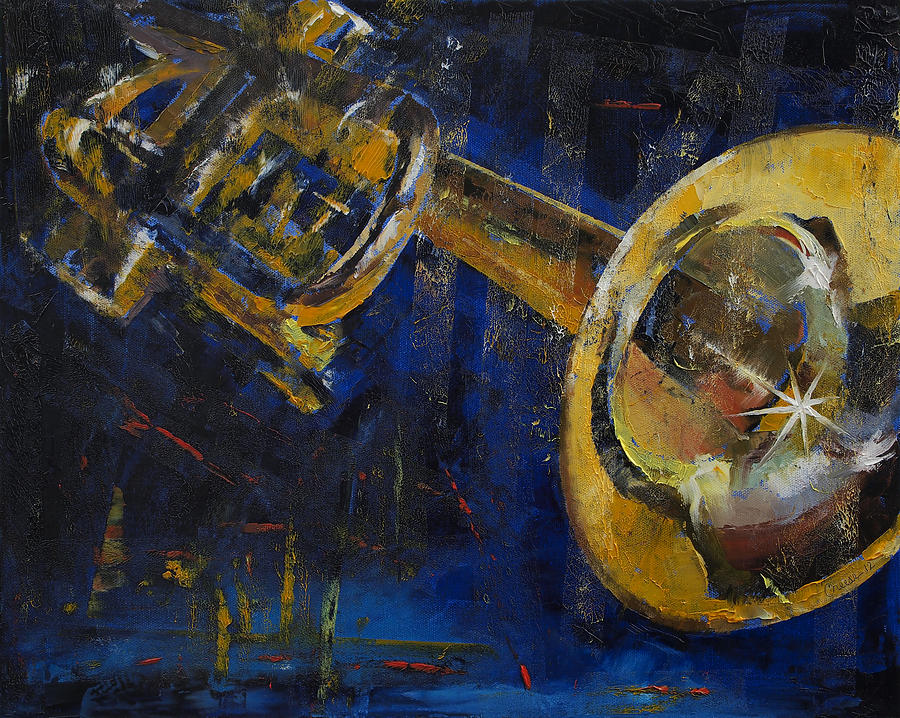 Jazz Painting - Trumpet by Michael Creese