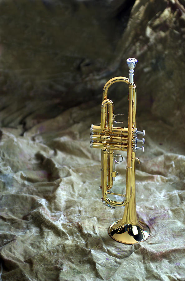 Trumpet n Canvas Photograph by Jon Neidert