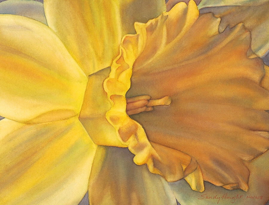 Spring Painting - Trumpet of Spring by Sandy Haight
