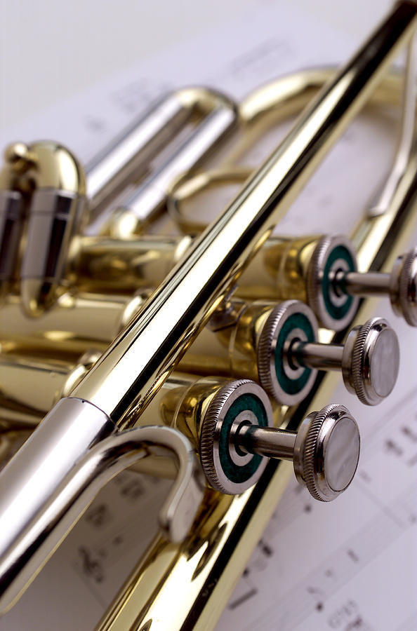 Trumpet on Music II Photograph by Jon Neidert
