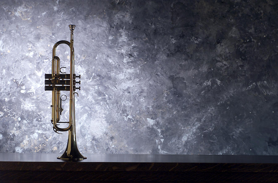 Trumpet Silhouette  Photograph by Jon Neidert
