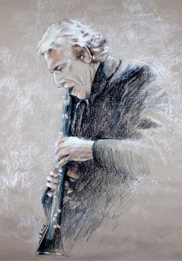 Trumpetist Flamenco Painting by Miki De Goodaboom