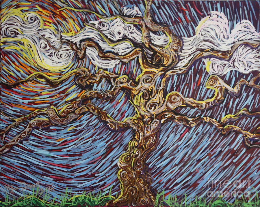 Trunk Of A Tree Painting by Stefan Duncan