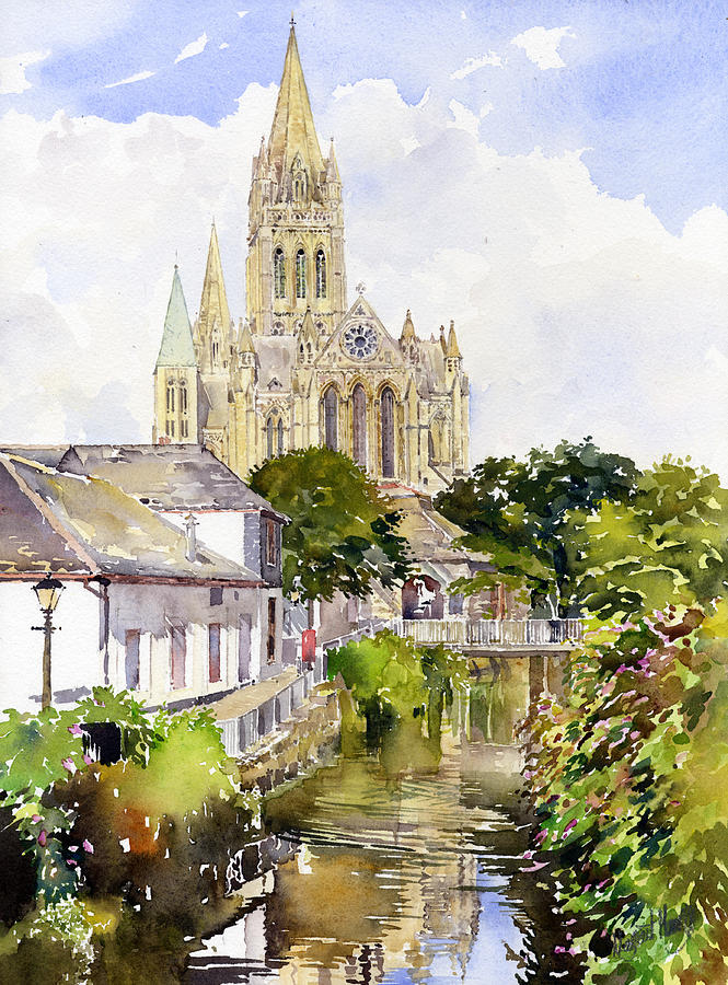 Truro Cathedral Painting by Margaret Merry