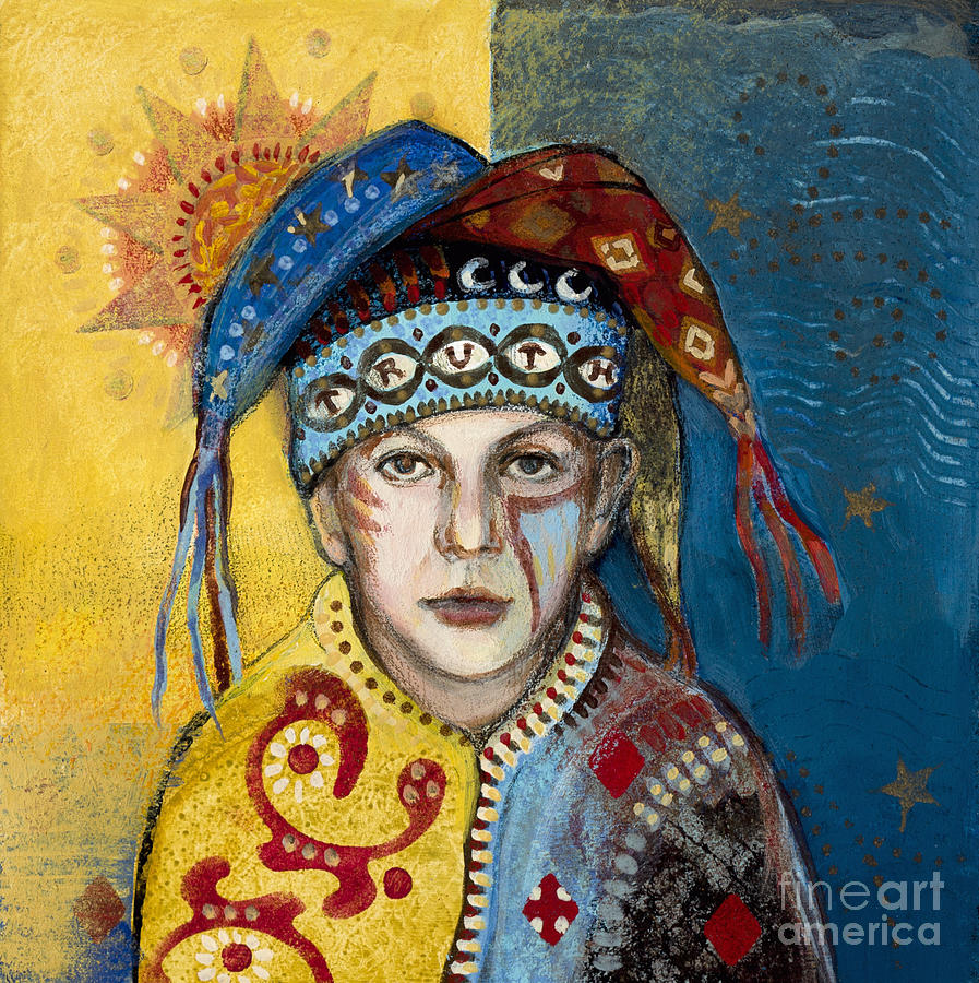 Portrait Painting - Truth Jester by Diane Soule