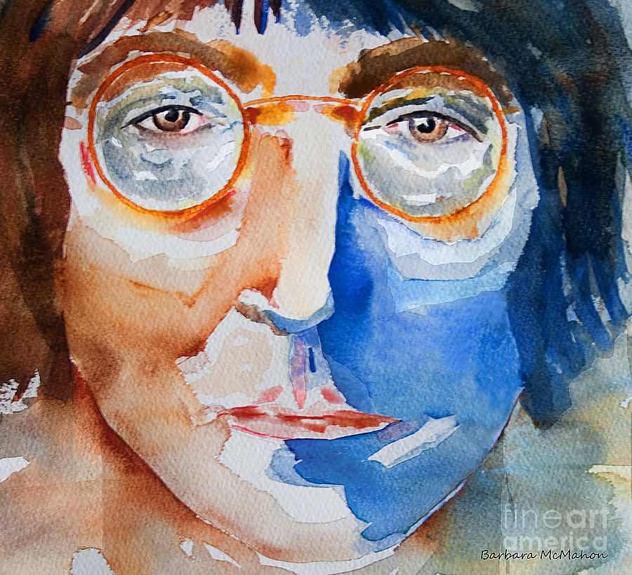 John Lennon Painting - Try Harder To Imagine by Barbara McMahon