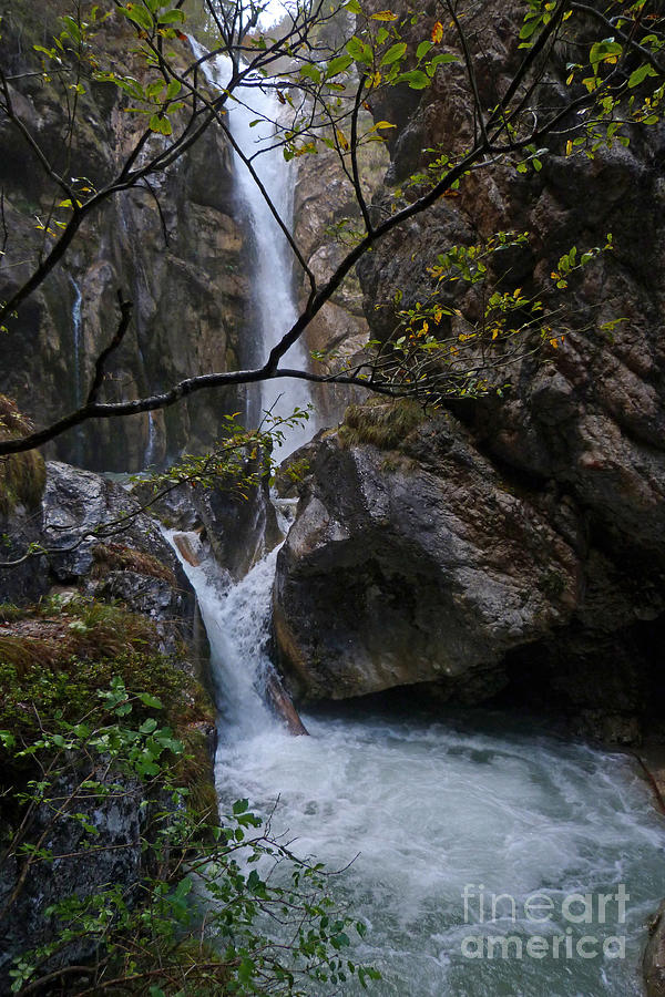 Waterfall Photograph - Tschaukofall Waterfall - Austria by Phil Banks