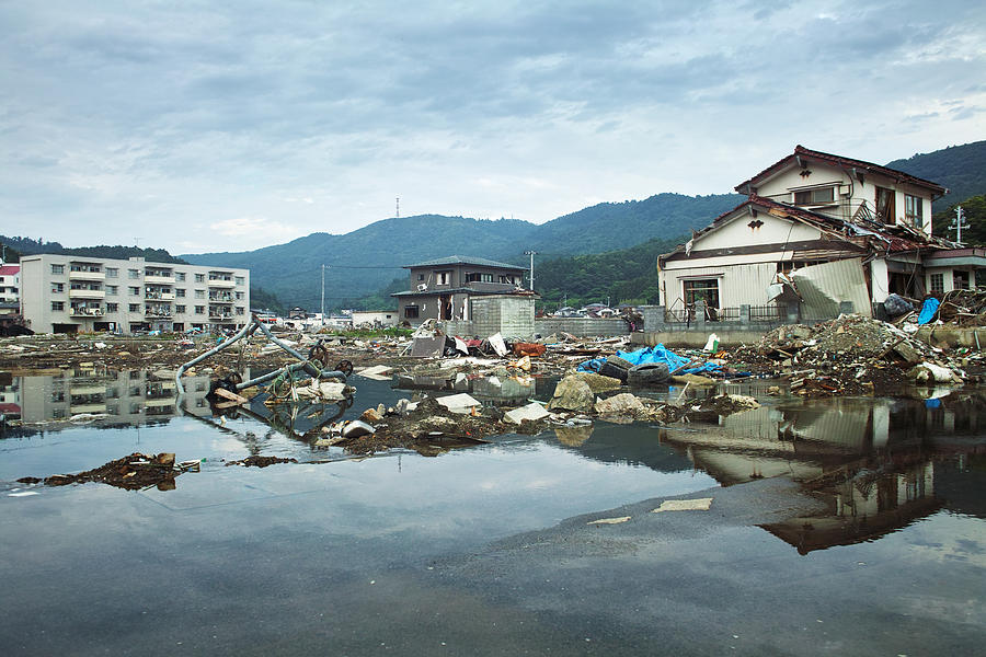 Tsunami damage in Ayukawahama Photograph by Yoshinori Kuwahara