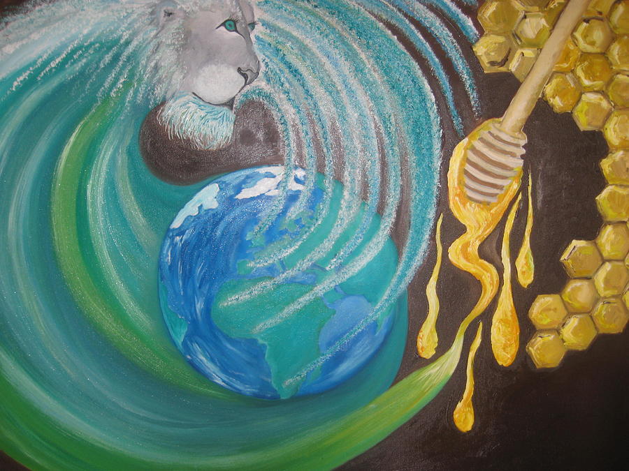 Inspirational Painting - Tsunami of God by Rachael Pragnell
