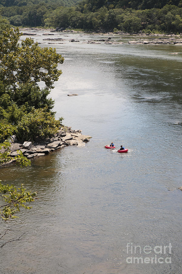 Tubing on the Potomac River at Harpers Ferry Photograph by William Kuta