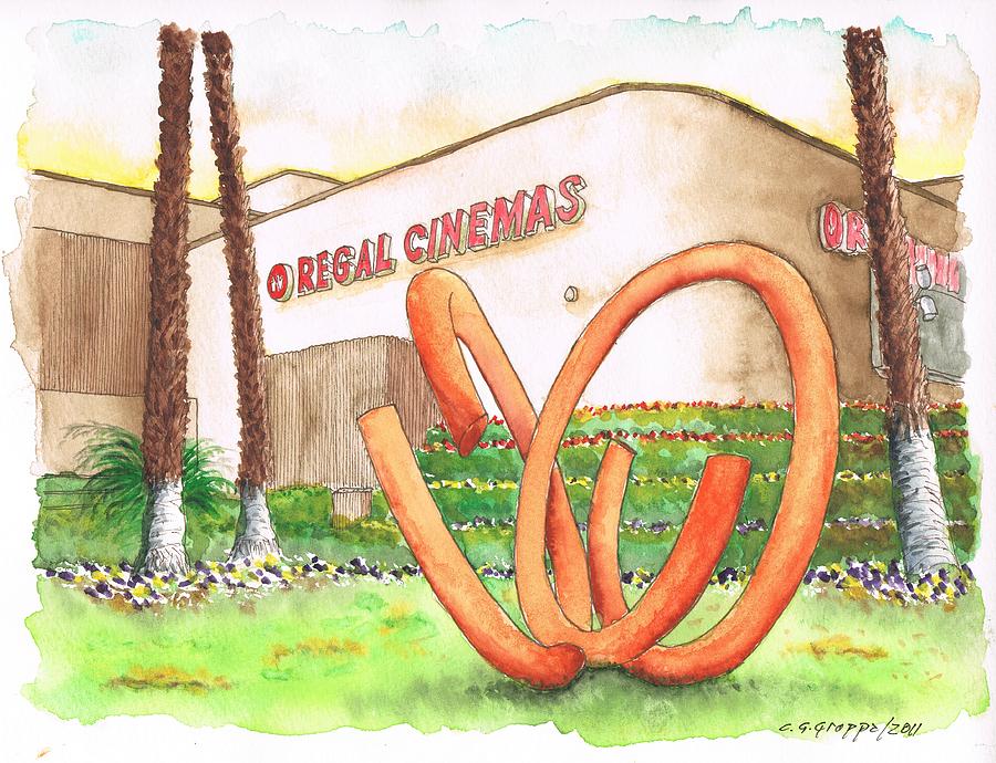 Tubular sculpture at Regal Cinemas in Palm Springs - California Painting by Carlos G Groppa