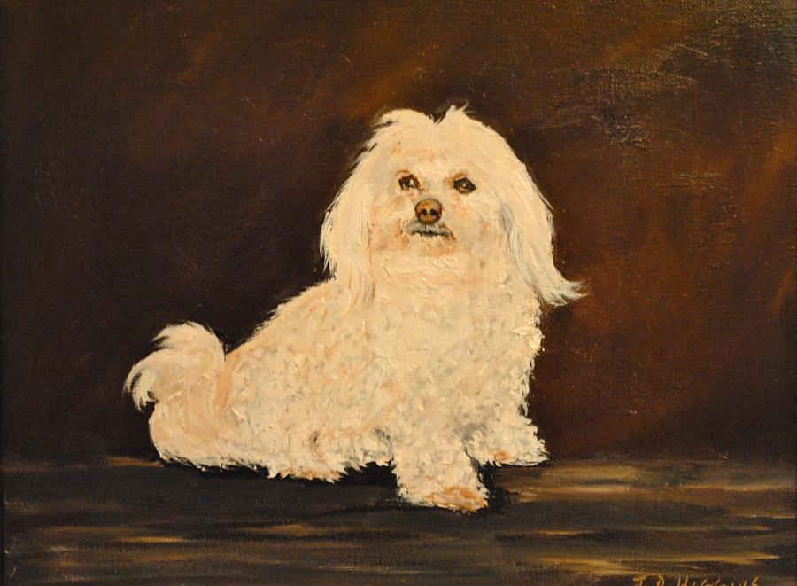 Dog Portrait Painting - Tucker by James Higgins