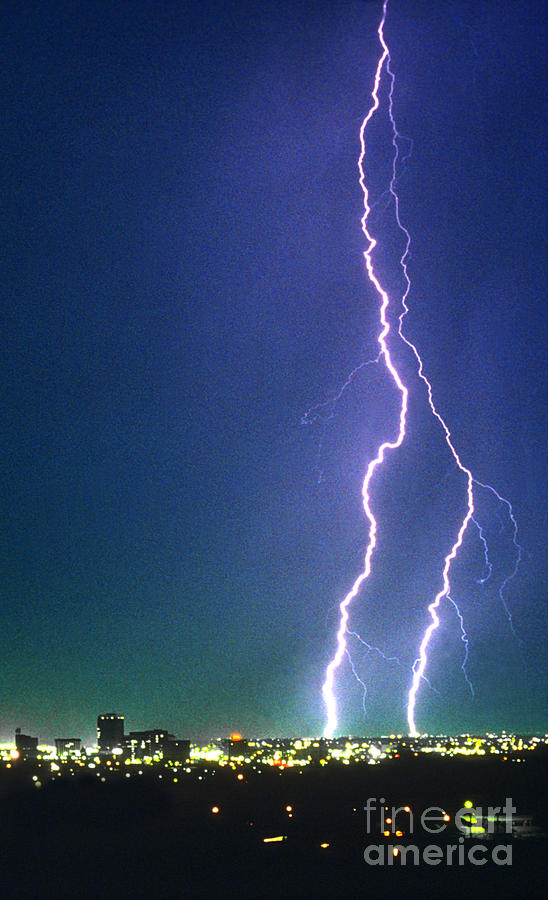 Tucson Lightning Photograph by J L Woody Wooden