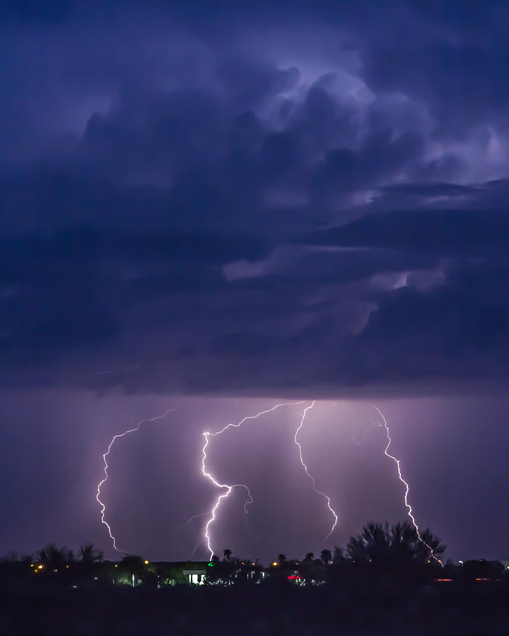 Tucson Lightning Storm 4 of 20 Photograph by Andreas Hohl - Pixels