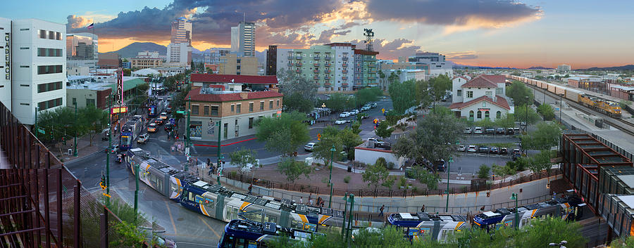 Tucson Photograph - Tucson Streetcar Sunset by Stephen Farley