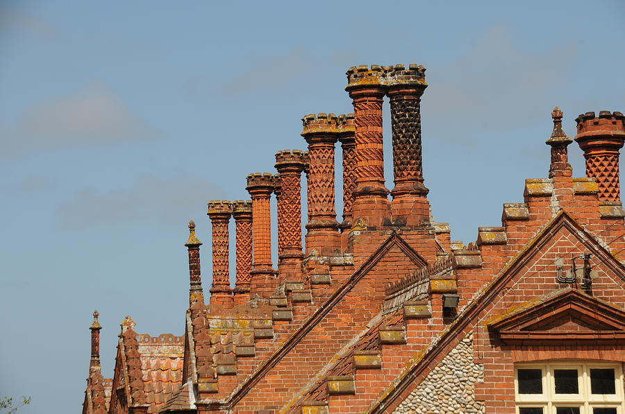 Tudor Chimney Pots Photograph by Rebecca Cox