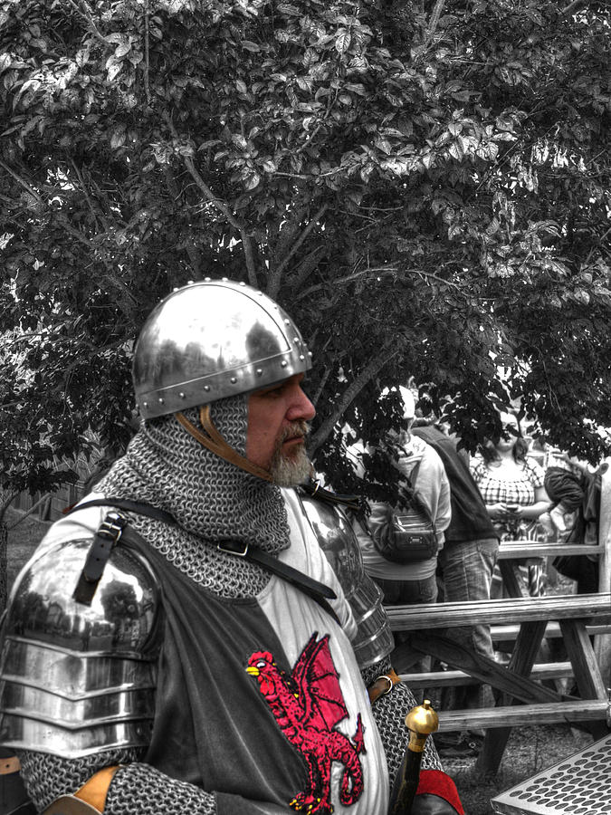 Knight Photograph - Tudor Knight in Armor  v1 by John Straton