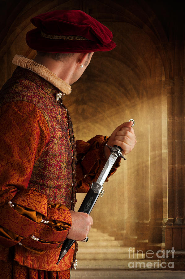 Knife Still Life Photograph - Tudor Man Drawing A Dagger by Lee Avison