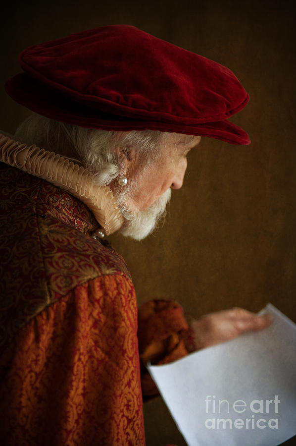 Tudor Man Reading A Document Photograph by Lee Avison