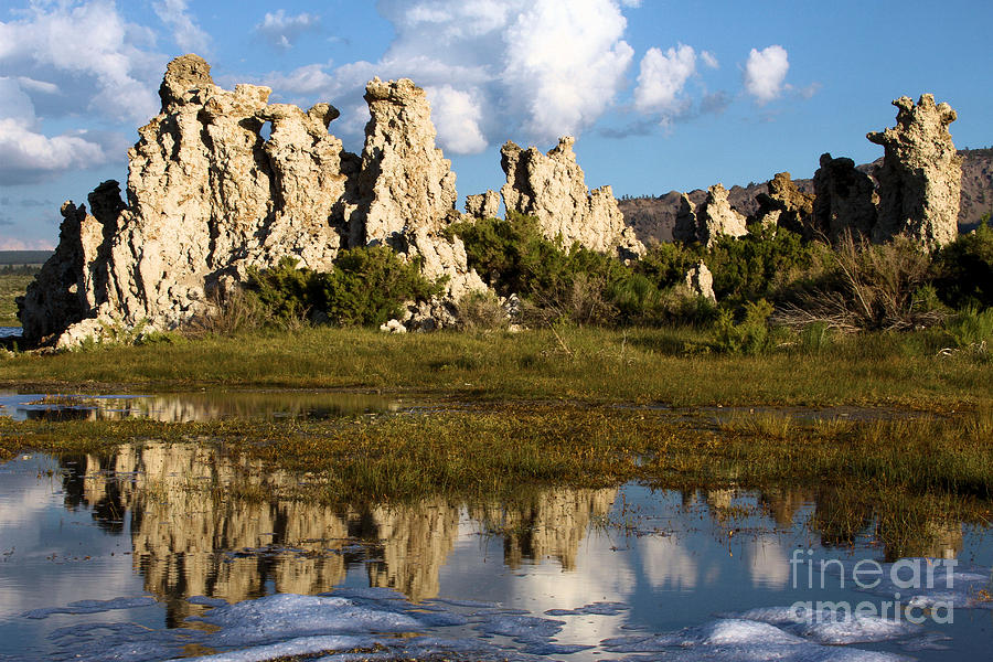 Tufa And Cloud Reflections Photograph by Adam Jewell
