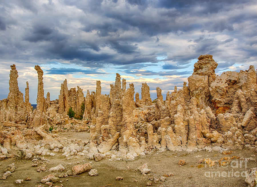 Tufas And Clouds At Mono Lake Photograph by Mimi Ditchie