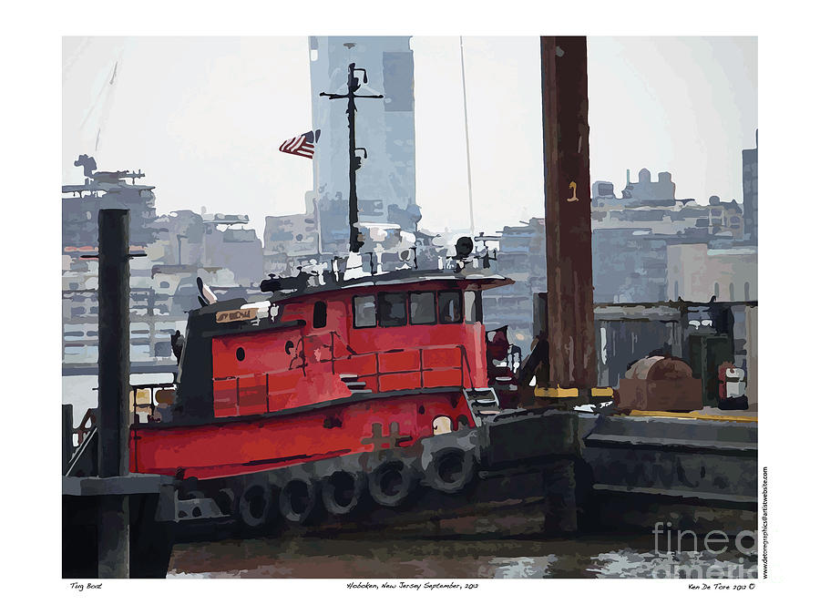 Tug Boat B Digital Art by Kenneth De Tore