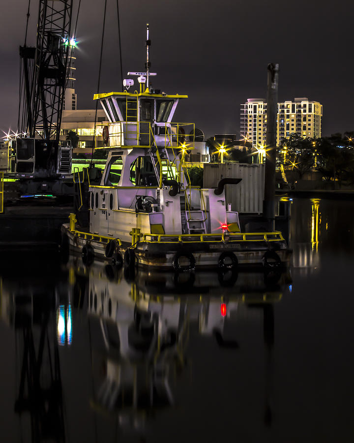 Tampa Photograph - Tug Boat by Stephen Brown