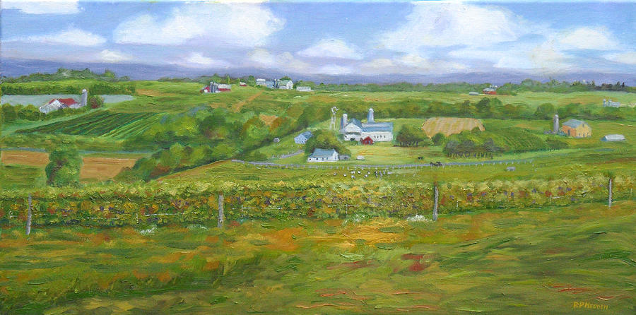 Tug Hill Winery Panorama Painting by Robert P Hedden