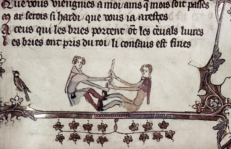 Tug Of War, 14th Century Painting by Granger