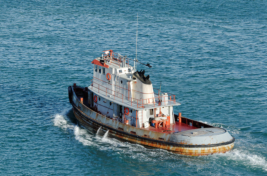 Tugboat in Antigua Photograph by Darin Volpe