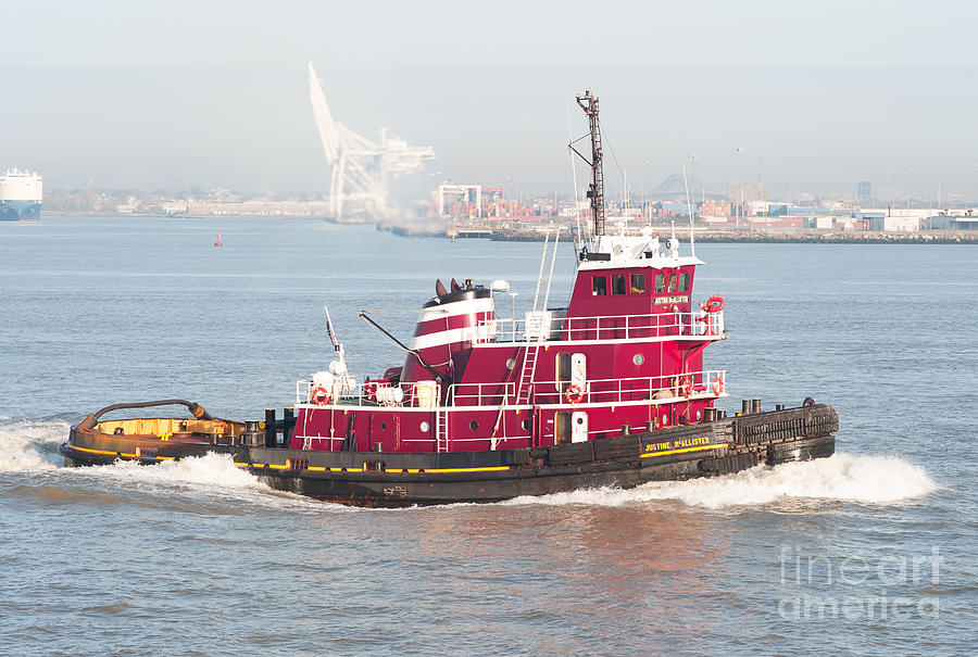 Tugboat Justine McAllister Photograph by Clarence Holmes